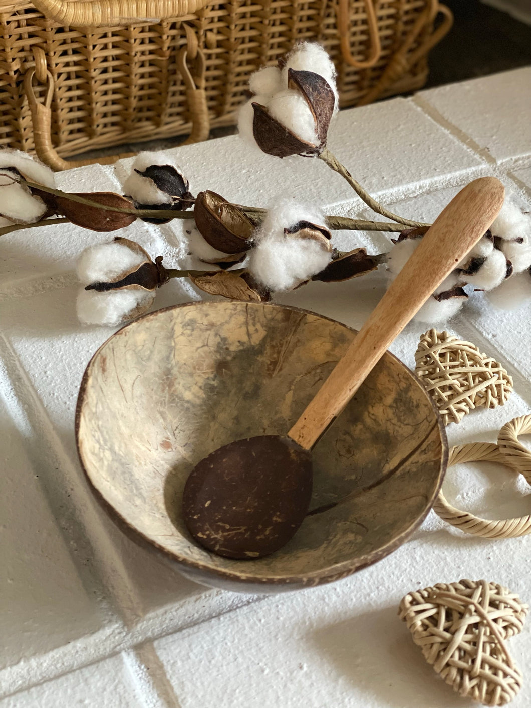 Coconut Bowl and Spoon Set